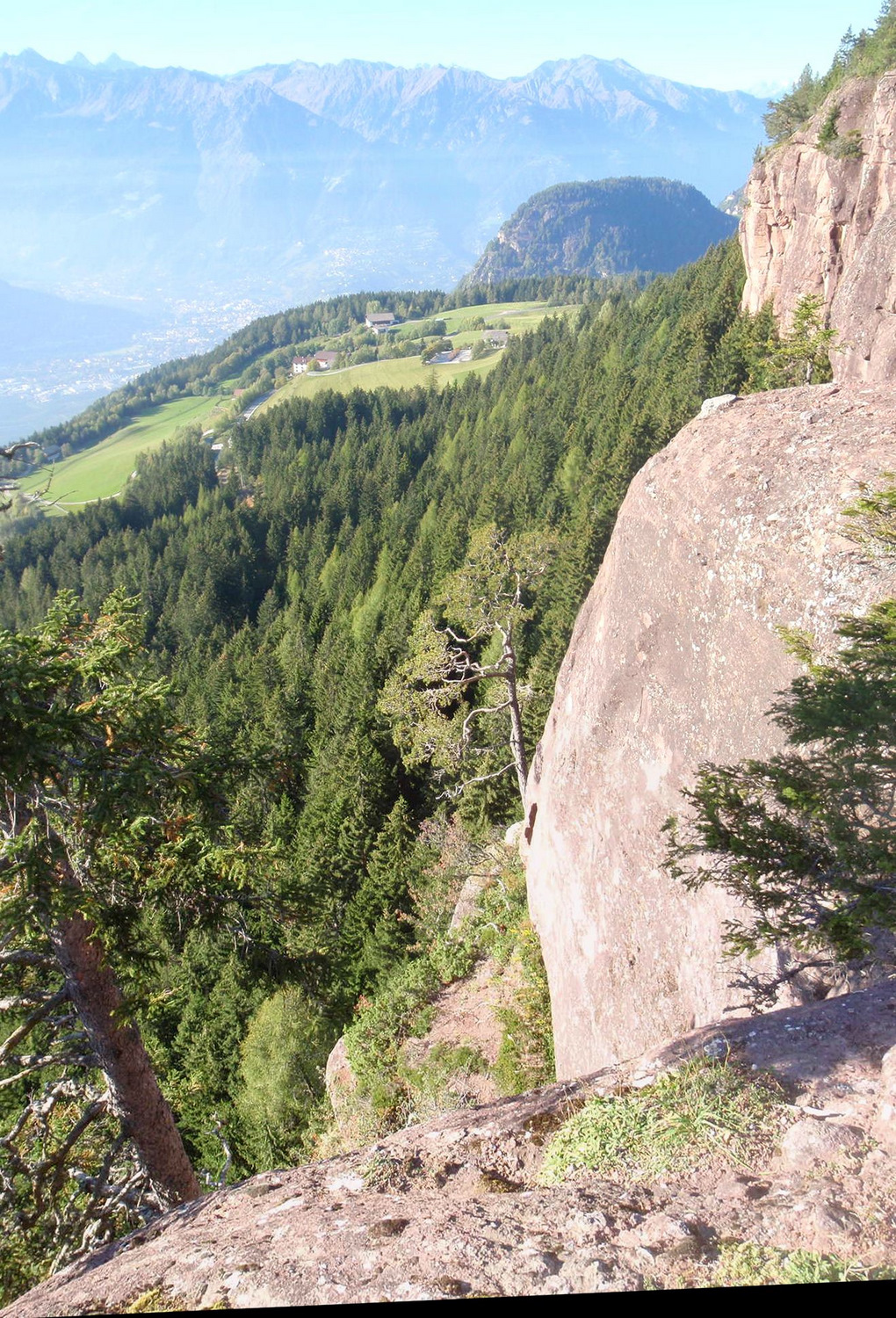 Cliff's view of Meran (Merano)to the northeast.